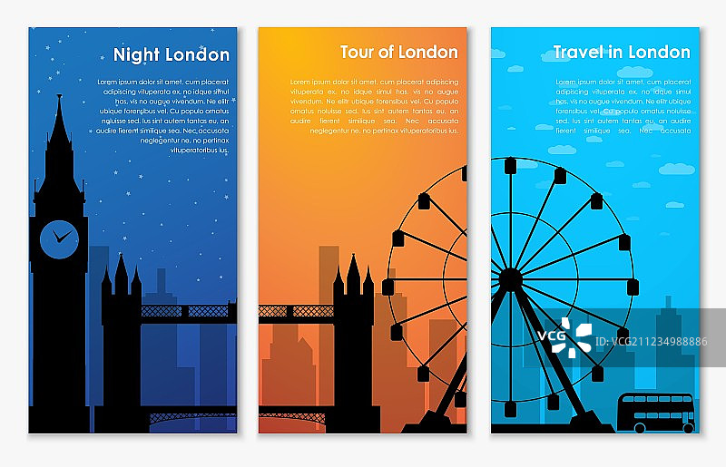 伦敦旅游横幅模板图片素材