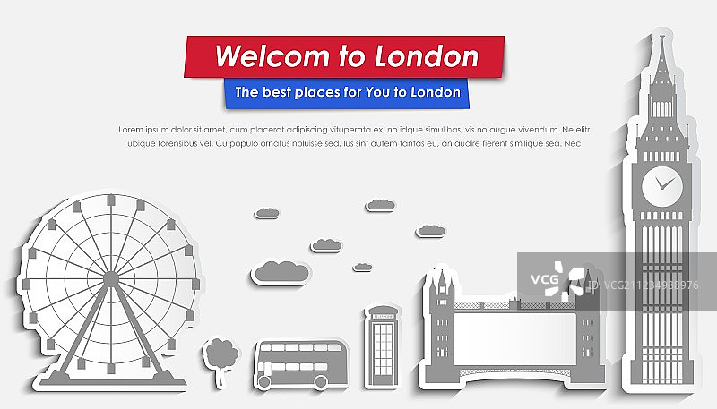 网站标题设计的旅游在伦敦图片素材