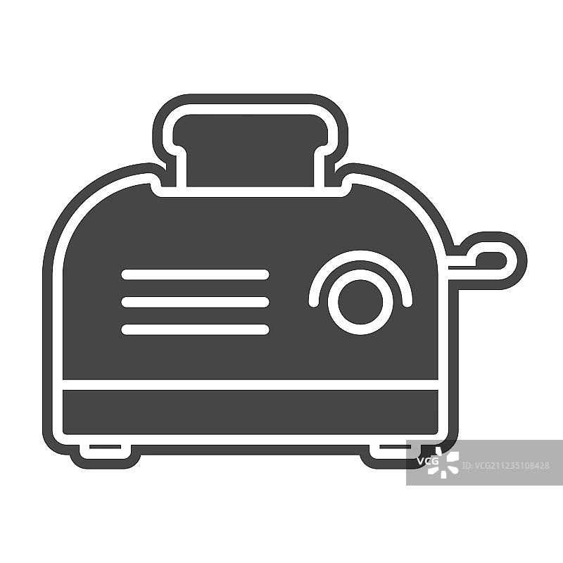 烤面包机图标纯灰色图片素材