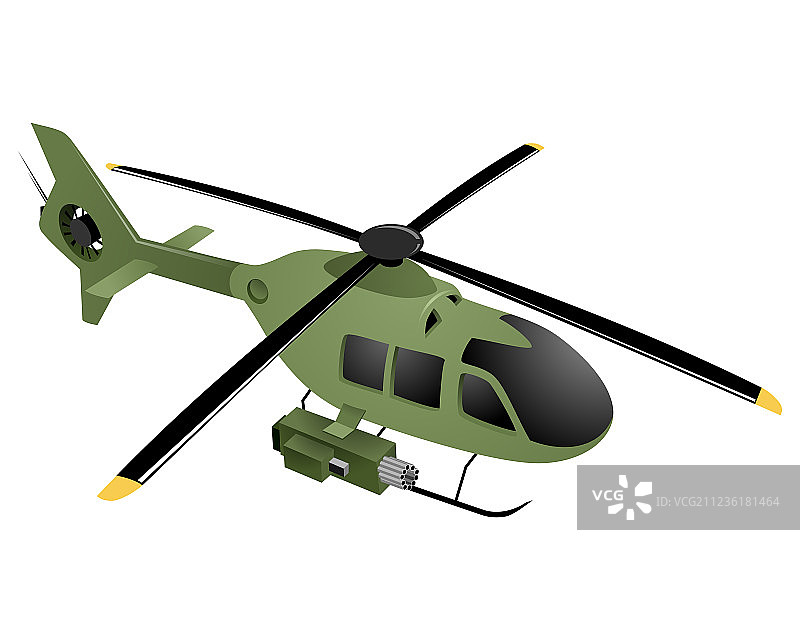 绿色的军用直升机图片素材