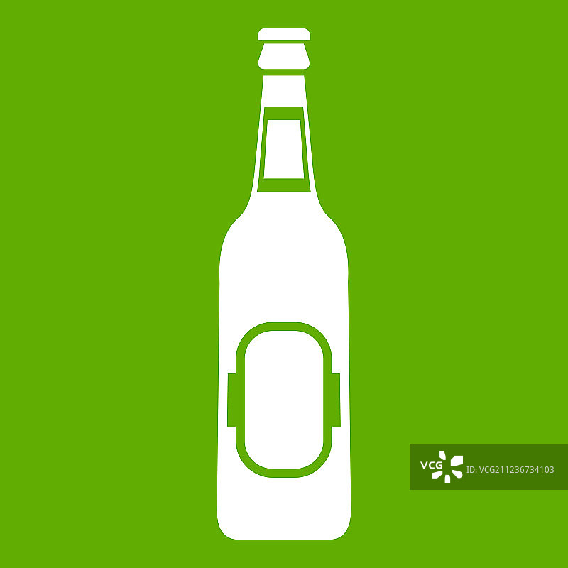 一瓶绿色的啤酒图片素材