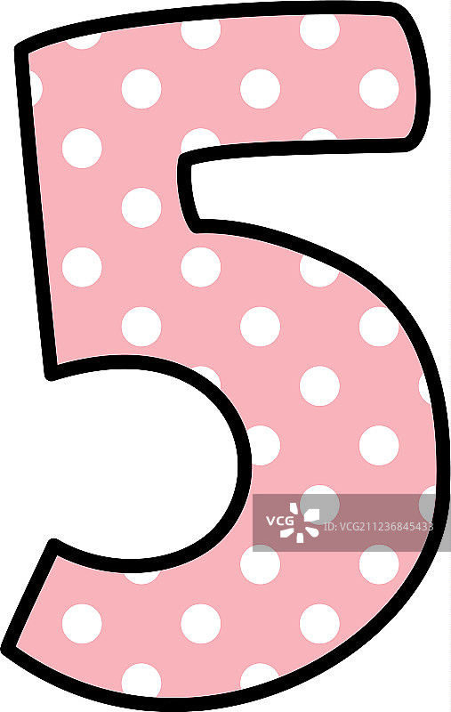 5号，淡粉色上有白色圆点图片素材