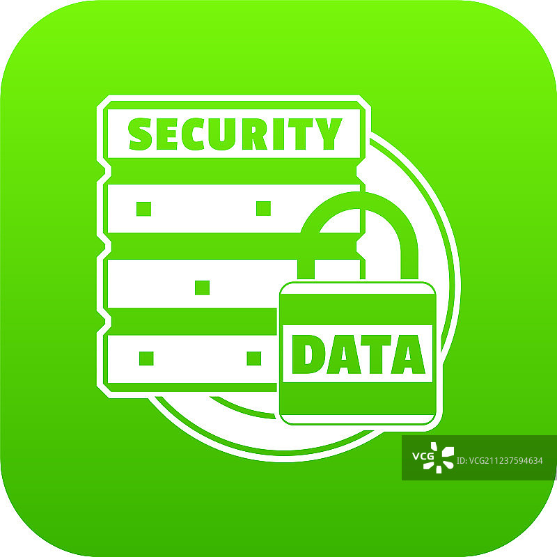 锁定数据安全图标为绿色图片素材