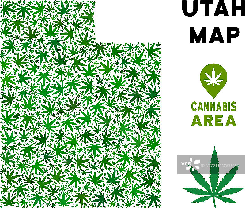 大麻成分犹他州地图图片素材