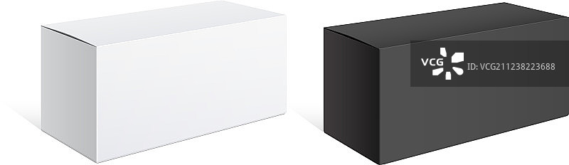现实的黑白包装盒图片素材