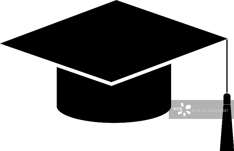 毕业帽黑色图标图片素材
