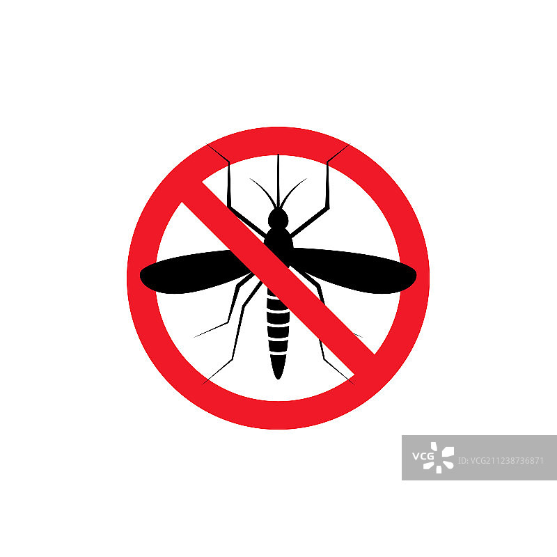 驱虫剂蚊子停止标志标志疟疾害虫图片素材