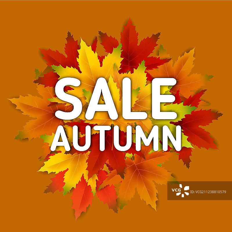秋季销售背景模板与秋季图片素材