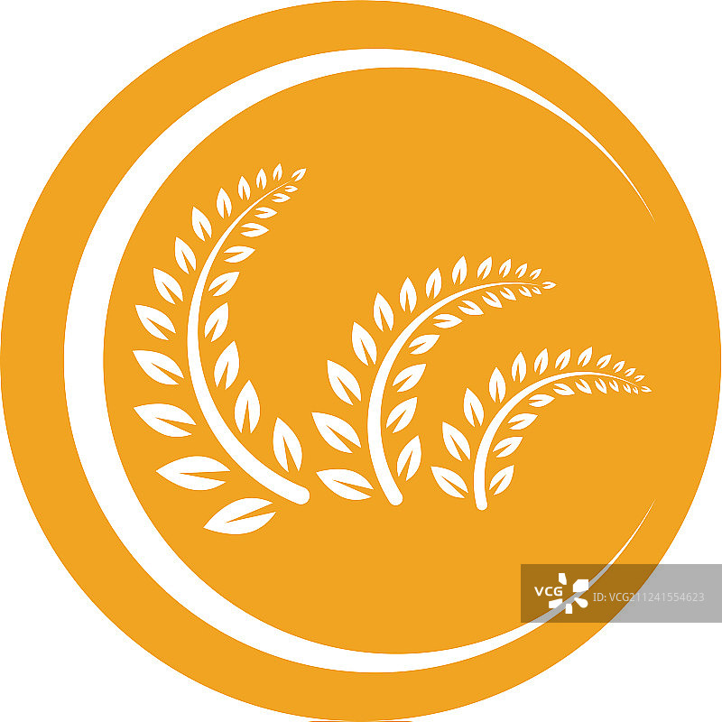 农业小麦标志模板图标设计app图片素材