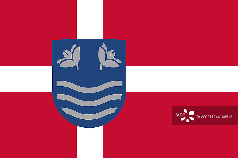 丹麦南部地区的阿森旗图片素材