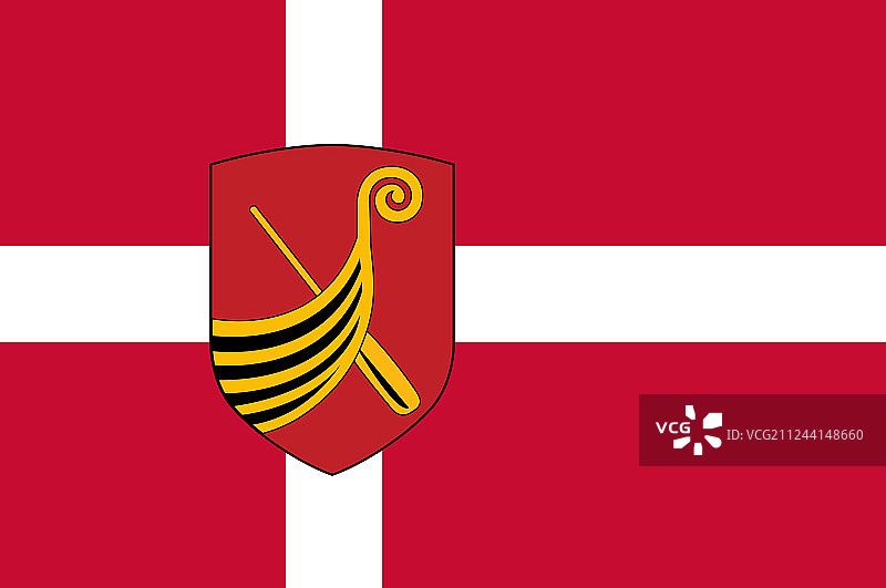丹麦南部地区的寇特明旗图片素材
