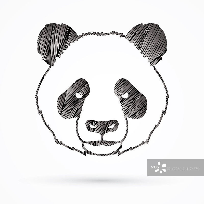 愤怒的熊猫头卡通胖熊猫脸图片素材