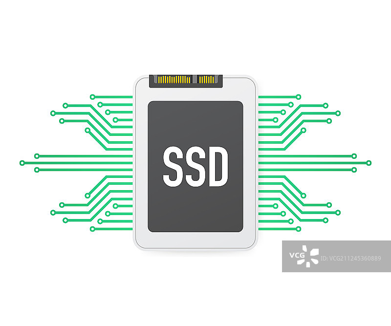 固态硬盘SSD多边形计算机设备图片素材