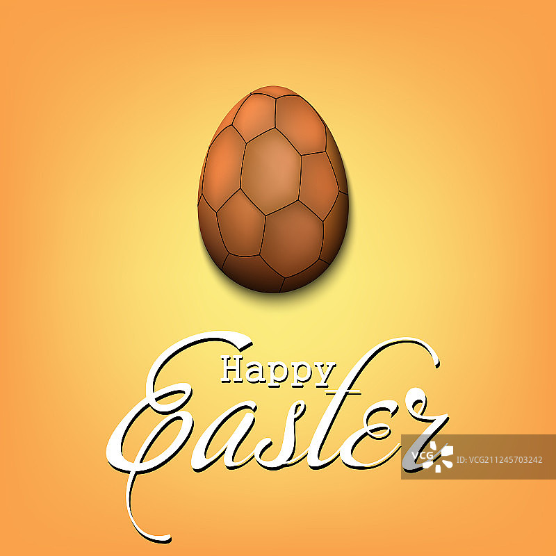 快乐的复活节彩蛋形成一个手球图片素材