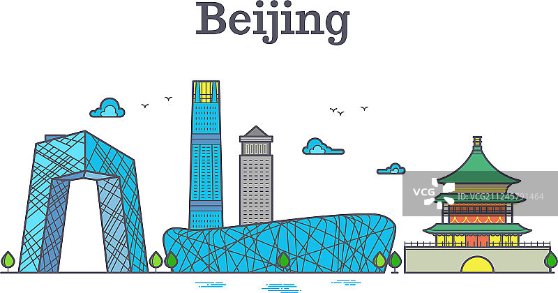 城市景观中国北京城市地标图片素材