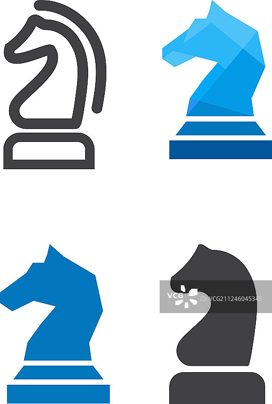 骑士象棋标志设计模板图片素材