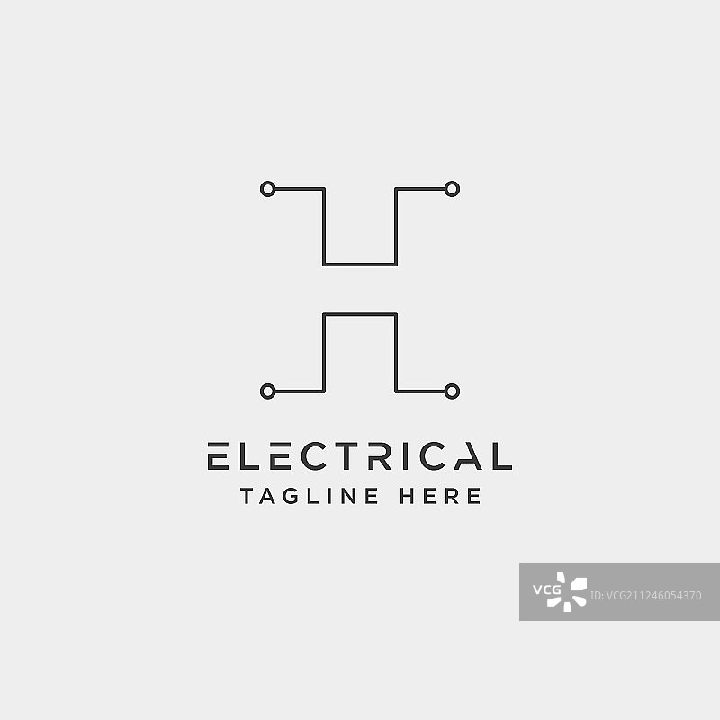 连接或电气h标志设计图标元素图片素材