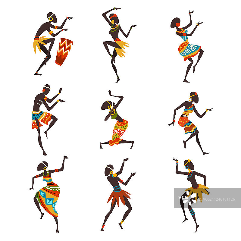非洲人跳舞民族或仪式舞蹈集图片素材
