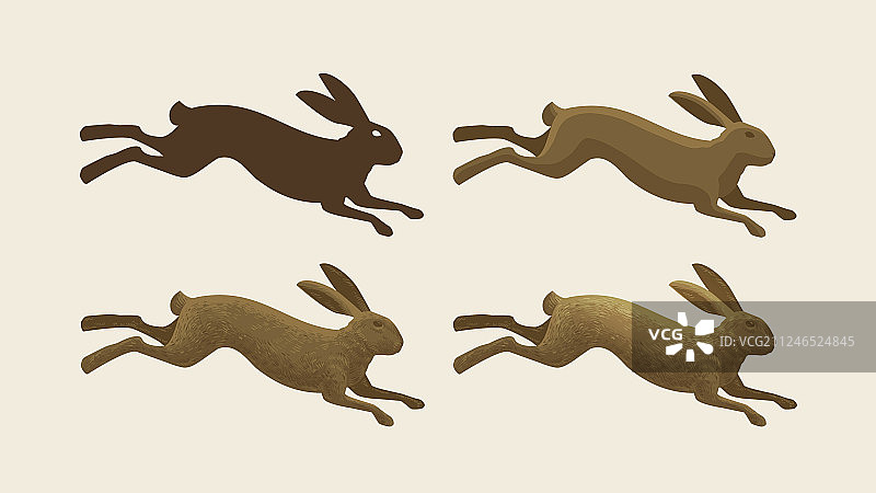 兔子奔跑的图标兔兔象征图片素材