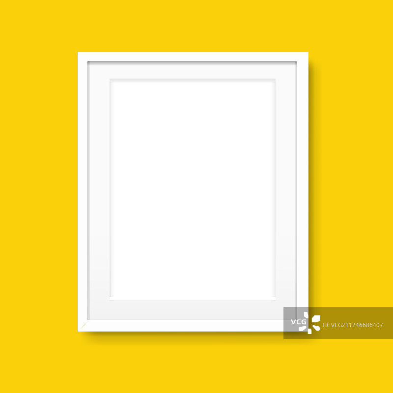 相框孤立黄色背景图片素材