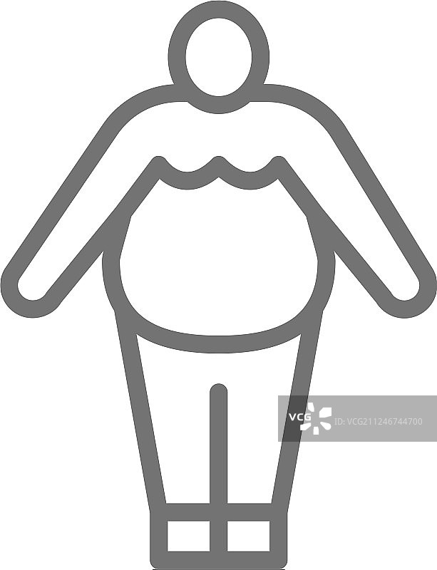 肥胖的胖男人丘布尔图标图片素材