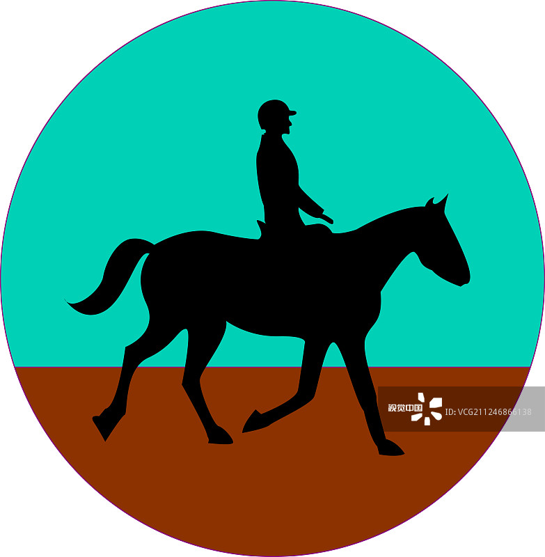 骑士在白色背景上骑着马图片素材