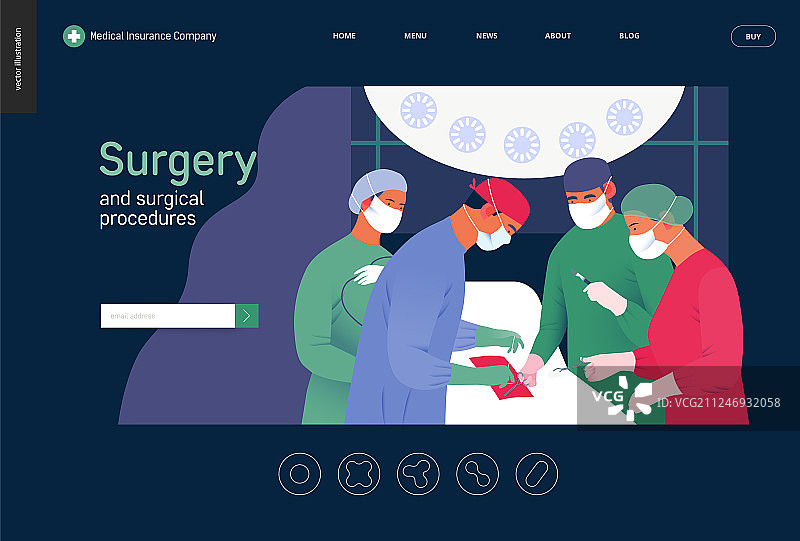 医疗保险模板-外科手术图片素材