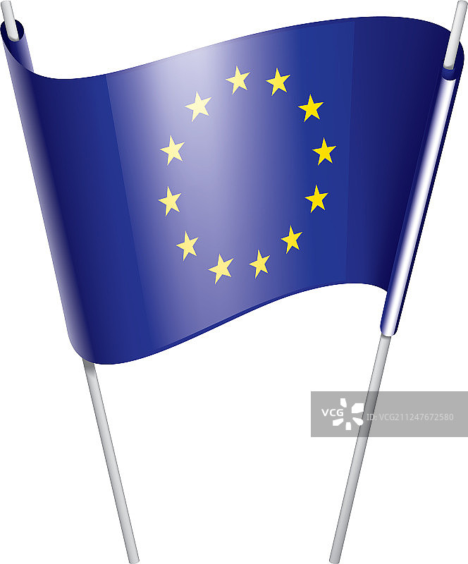 欧盟旗帜上图片素材