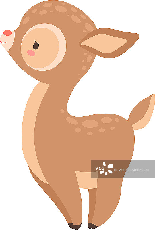 可爱的小鹿宝宝可爱的森林小鹿动物的一面图片素材