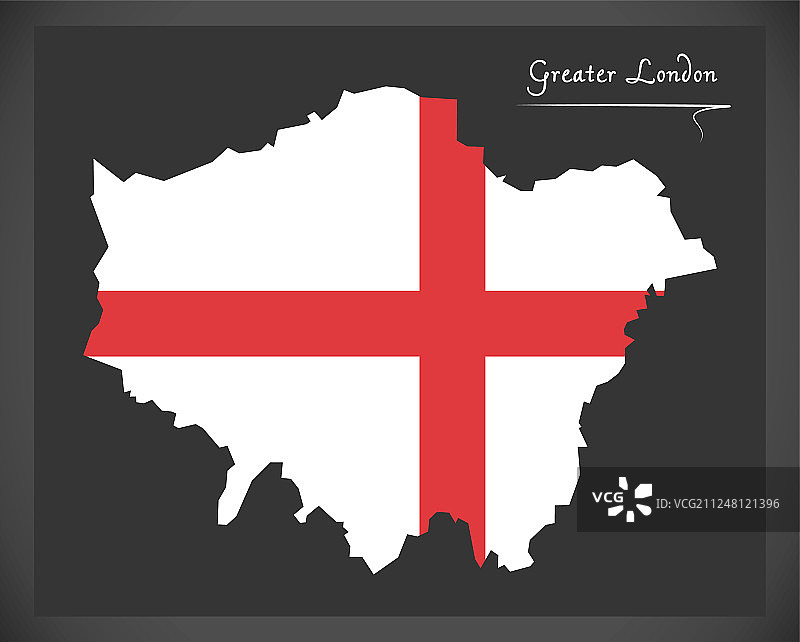 大伦敦地图英国与英语图片素材