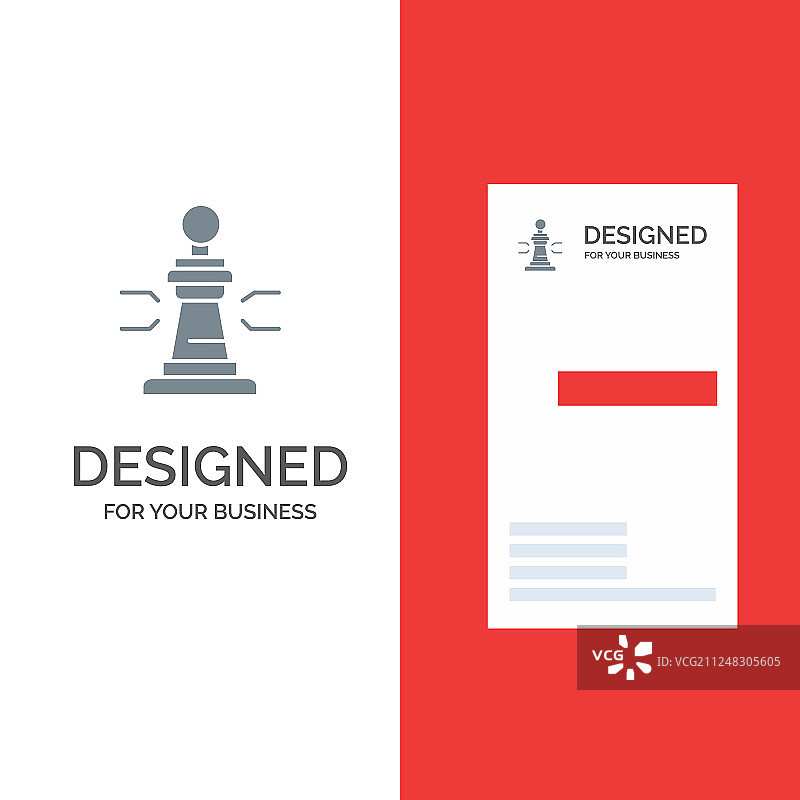 国际象棋游戏玩家王扑克灰色标志设计图片素材