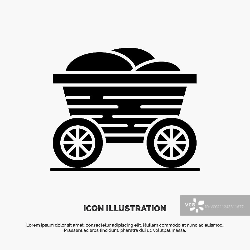 手推车食品孟加拉国固体字形图标图片素材