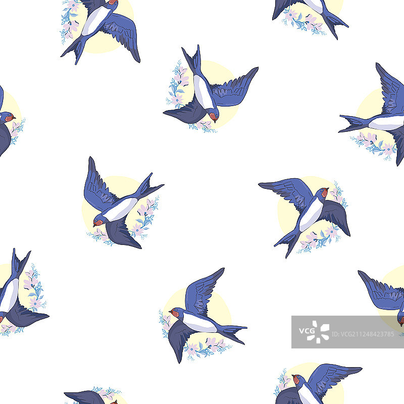 燕子鸟模式图片素材