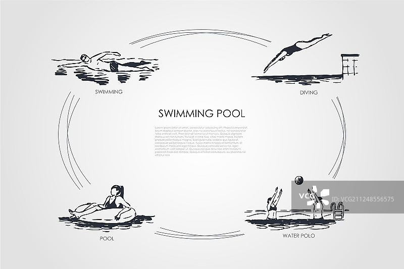 游泳池-游泳跳水水球图片素材