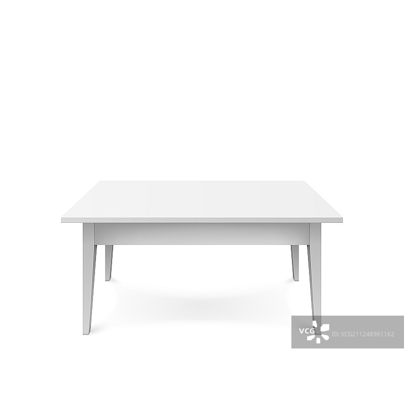 现实的白色桌子上孤立的白色图片素材
