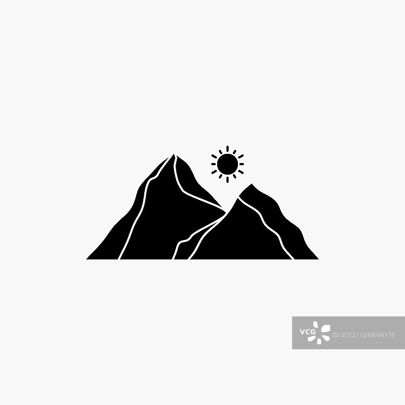 山景自然山景象形符号图片素材