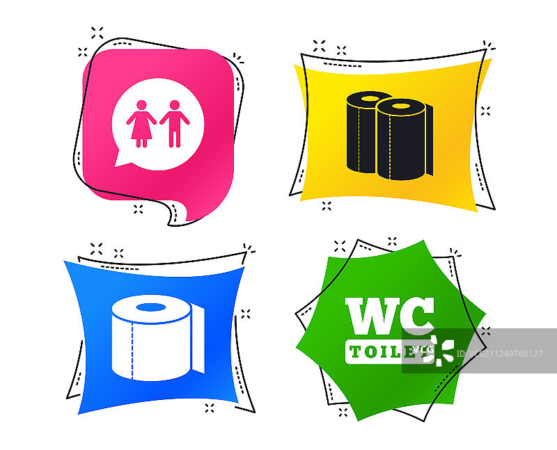 厕纸是男厕所和女厕所的标志图片素材