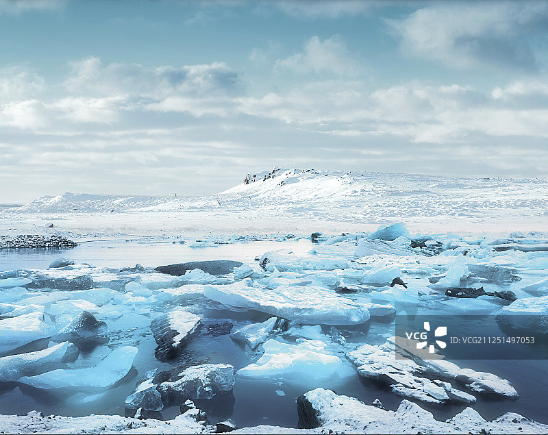 冰河湖自然风光图片素材