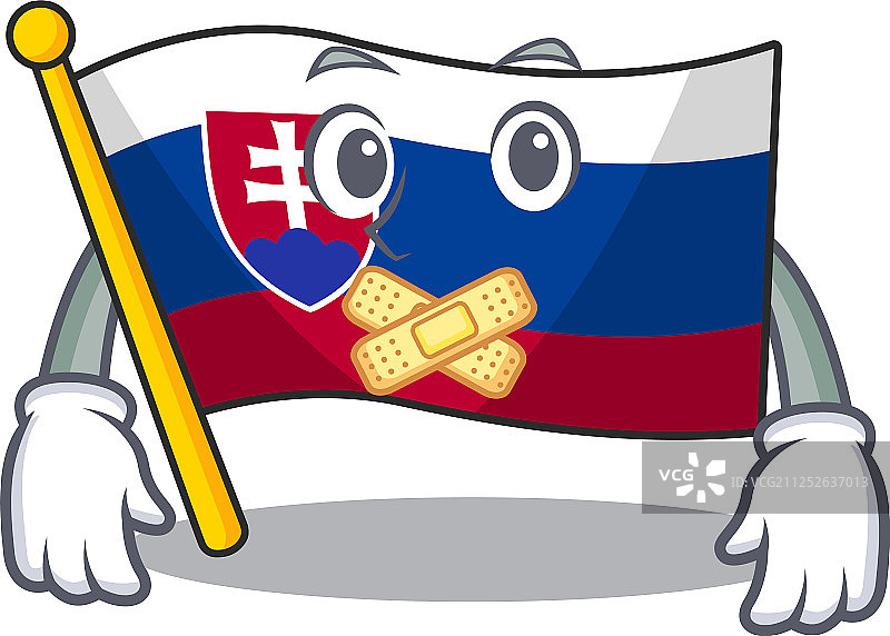 无声斯洛伐克国旗折叠卡通抽屉图片素材