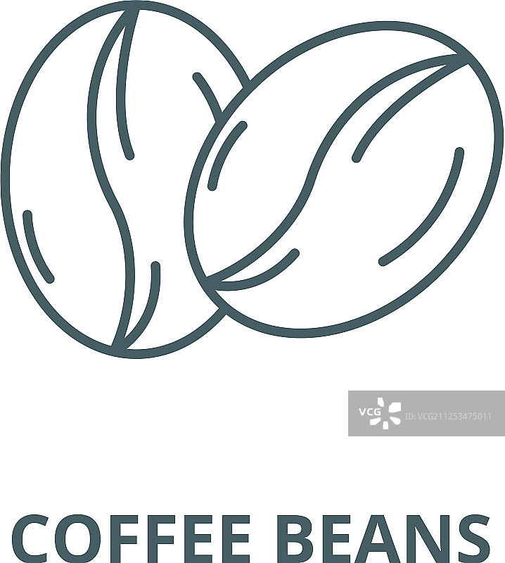 咖啡豆线图标咖啡豆图片素材
