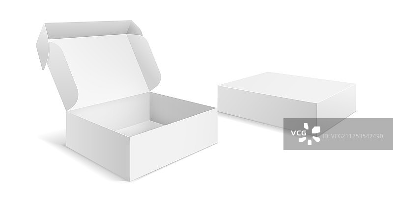 现实的包装盒纸空白白盒子图片素材