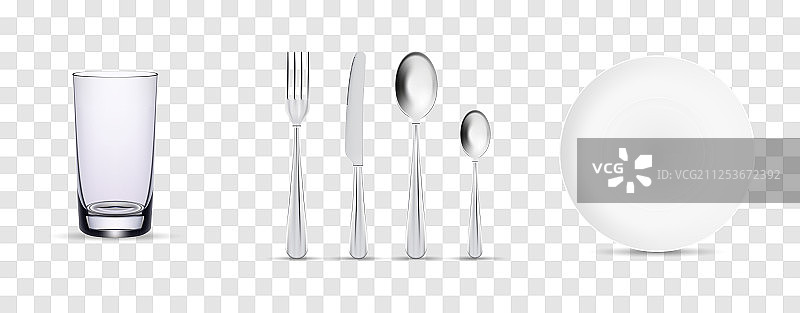 餐具、叉、匙、刀和盘子图片素材