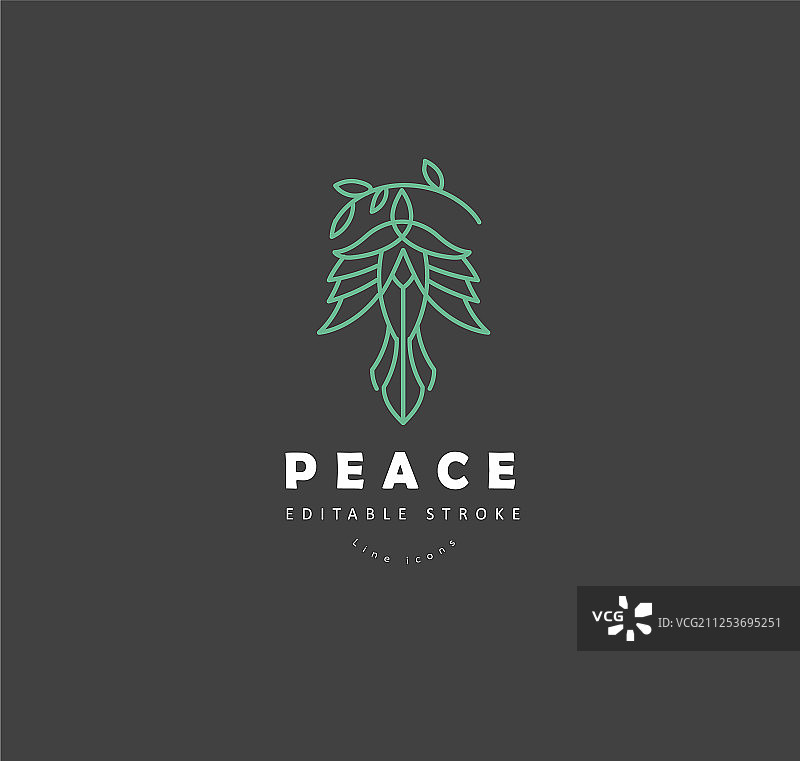 图标和标志和平和慈善编辑图片素材