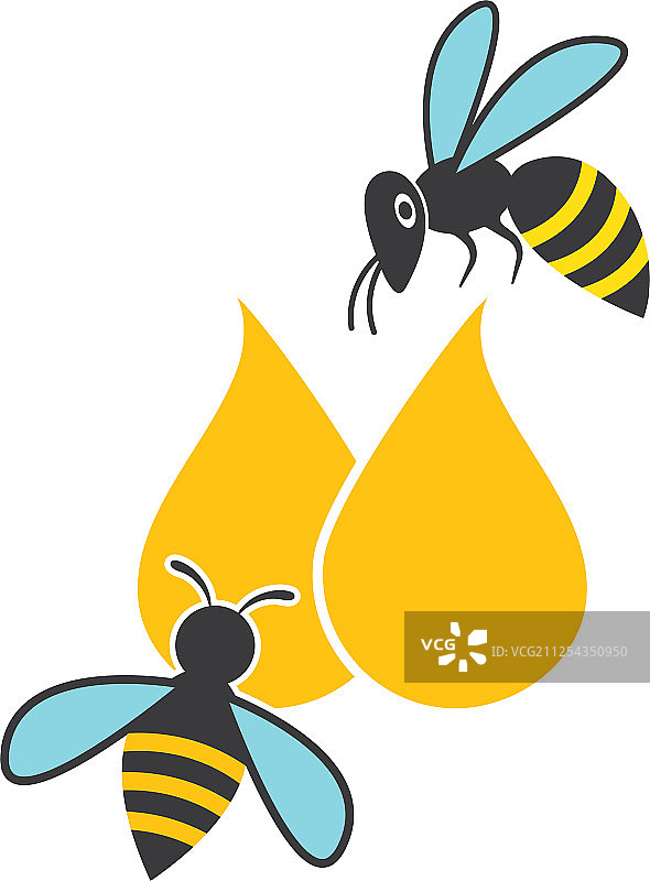 蜜蜂标识模板图标图片素材