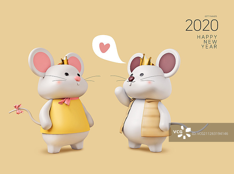 2020年，新年，新年快乐，老鼠，性格图片素材