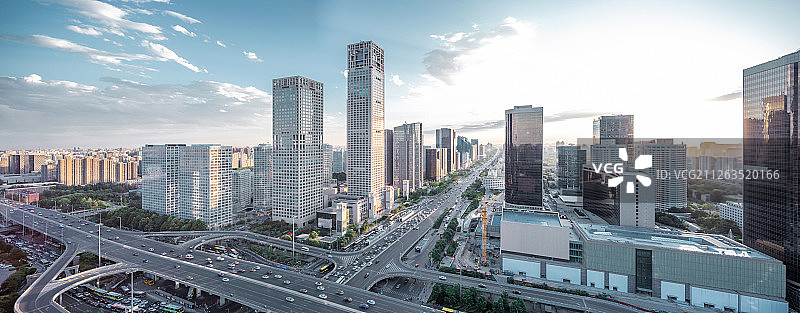 亚洲中国首都北京东三环CBD国贸大厦城市建筑风景图片素材