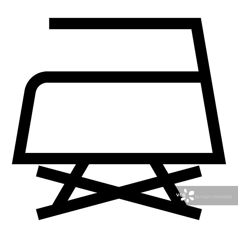 禁止熨烫，不允许与蒸汽衣物护理符号洗涤概念洗衣标志图标黑色矢量插图平面风格简单的形象图片素材