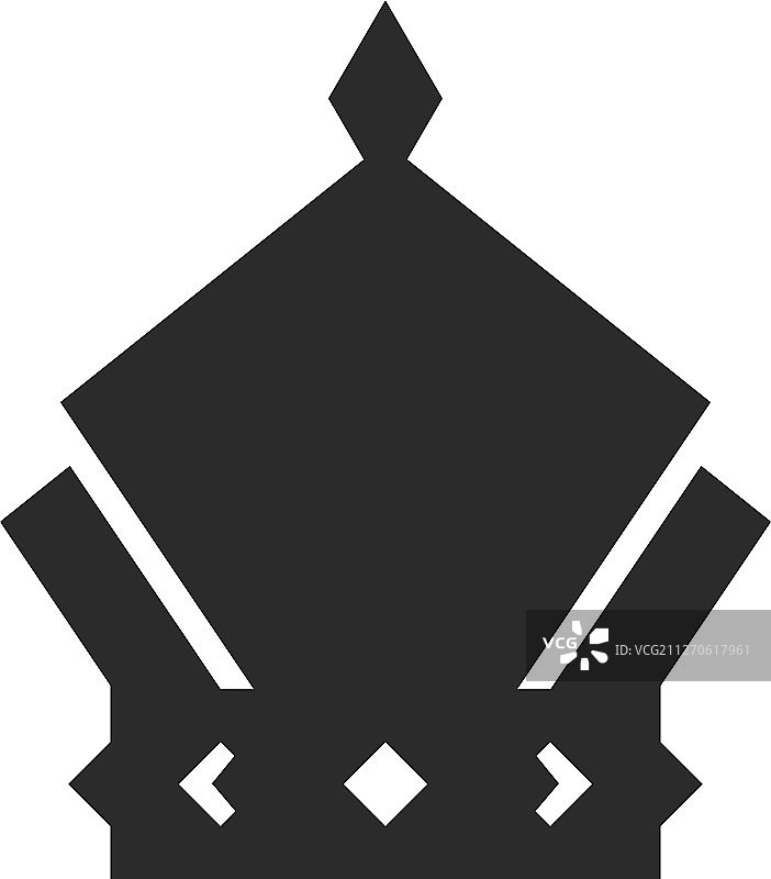 皇冠象征黑色，象征君主和权威图片素材