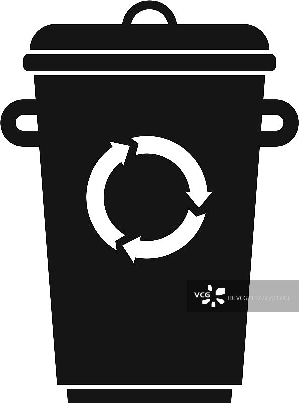 回收箱垃圾图标简约风格图片素材