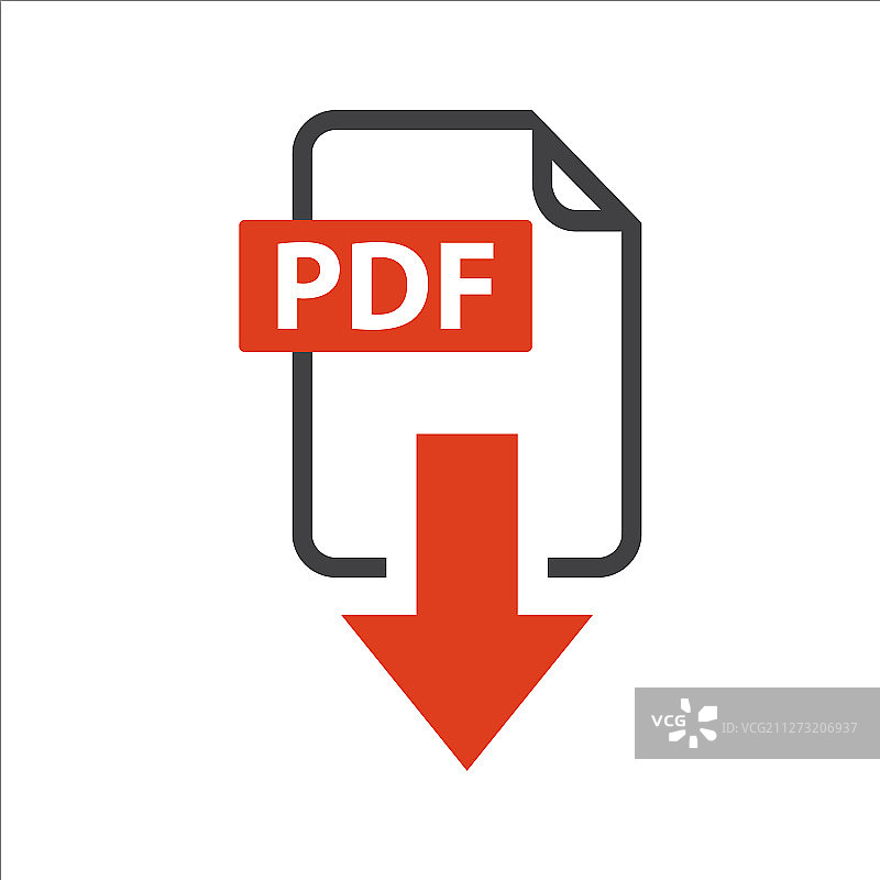 平面标志PDF下载图标按钮隔离图片素材